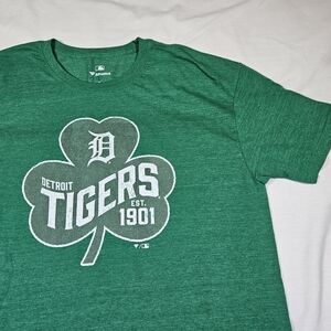 Detroit Tigers St Patrick's Day T-shirt 2XL Baseball Green
